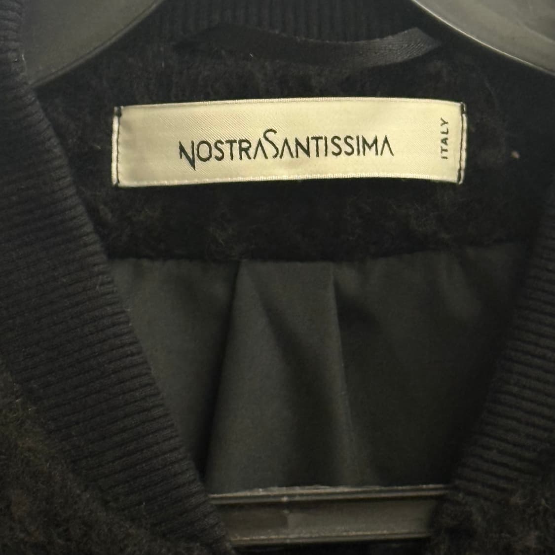 NOSTRASANTISSIMA 블랙 투웨이 이태리 봄버 자켓 42 상품이미지2
