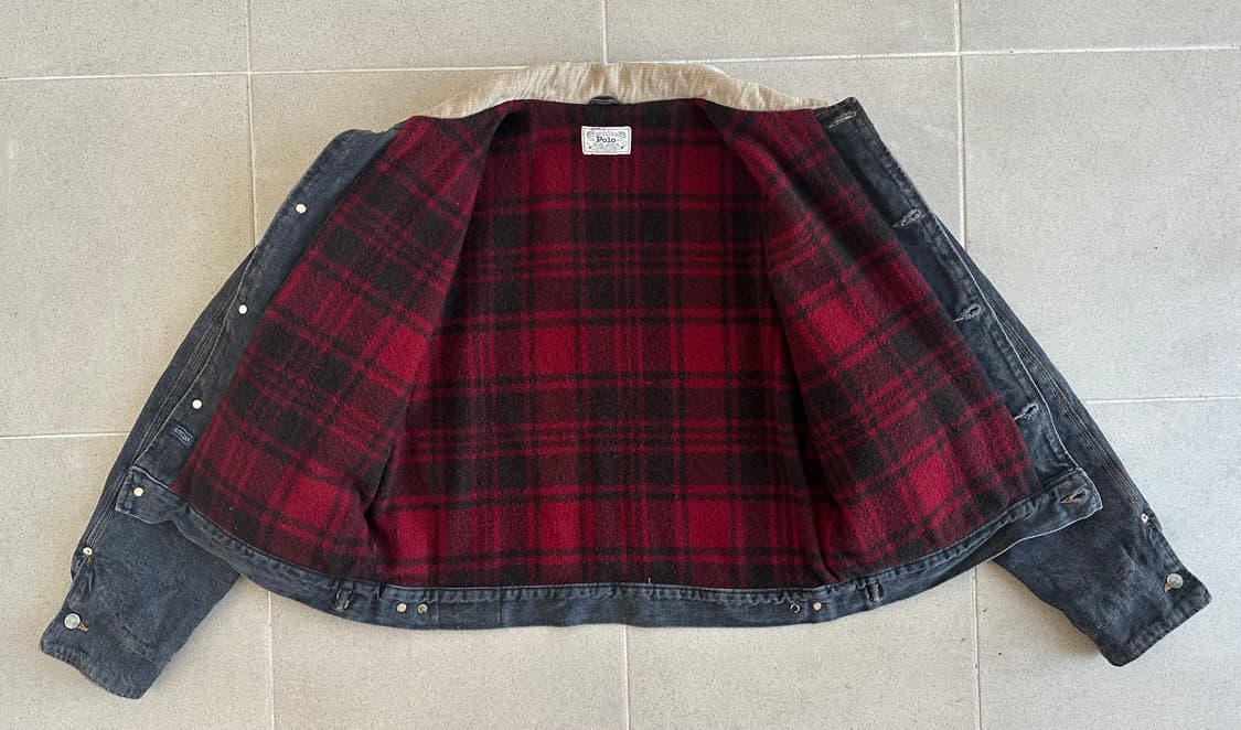 90s 빈티지 폴로 덩가리 자켓 블랙 L 상품이미지7