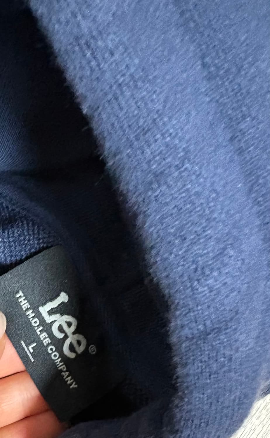 LEE 빅 트위치 로고 후드 티셔츠 네이비 (L) 상품이미지4