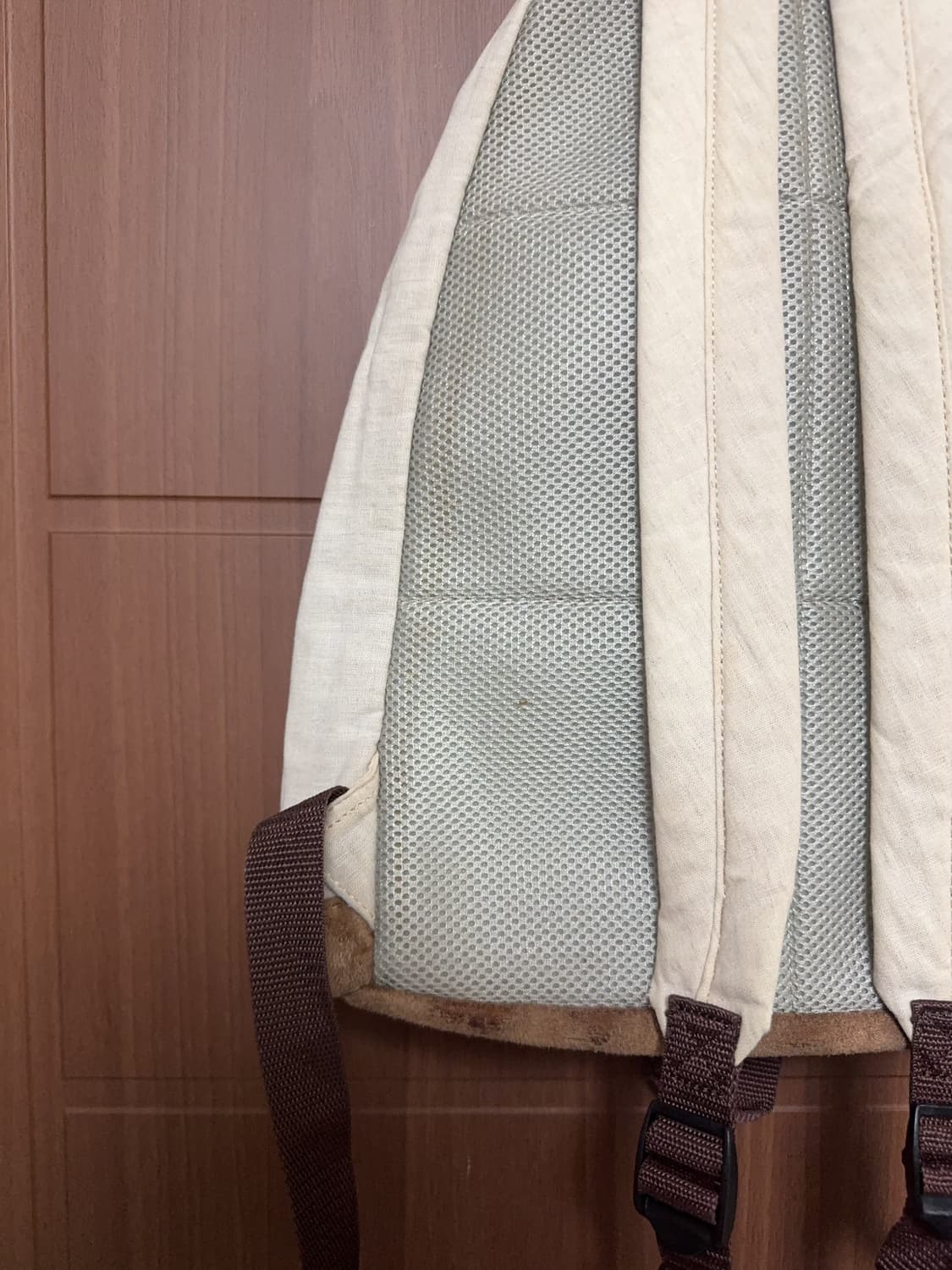 일본 빈티지 모리걸 하구미 아이보리 레이스 돼지코 모리 백팩 가방 상품이미지4