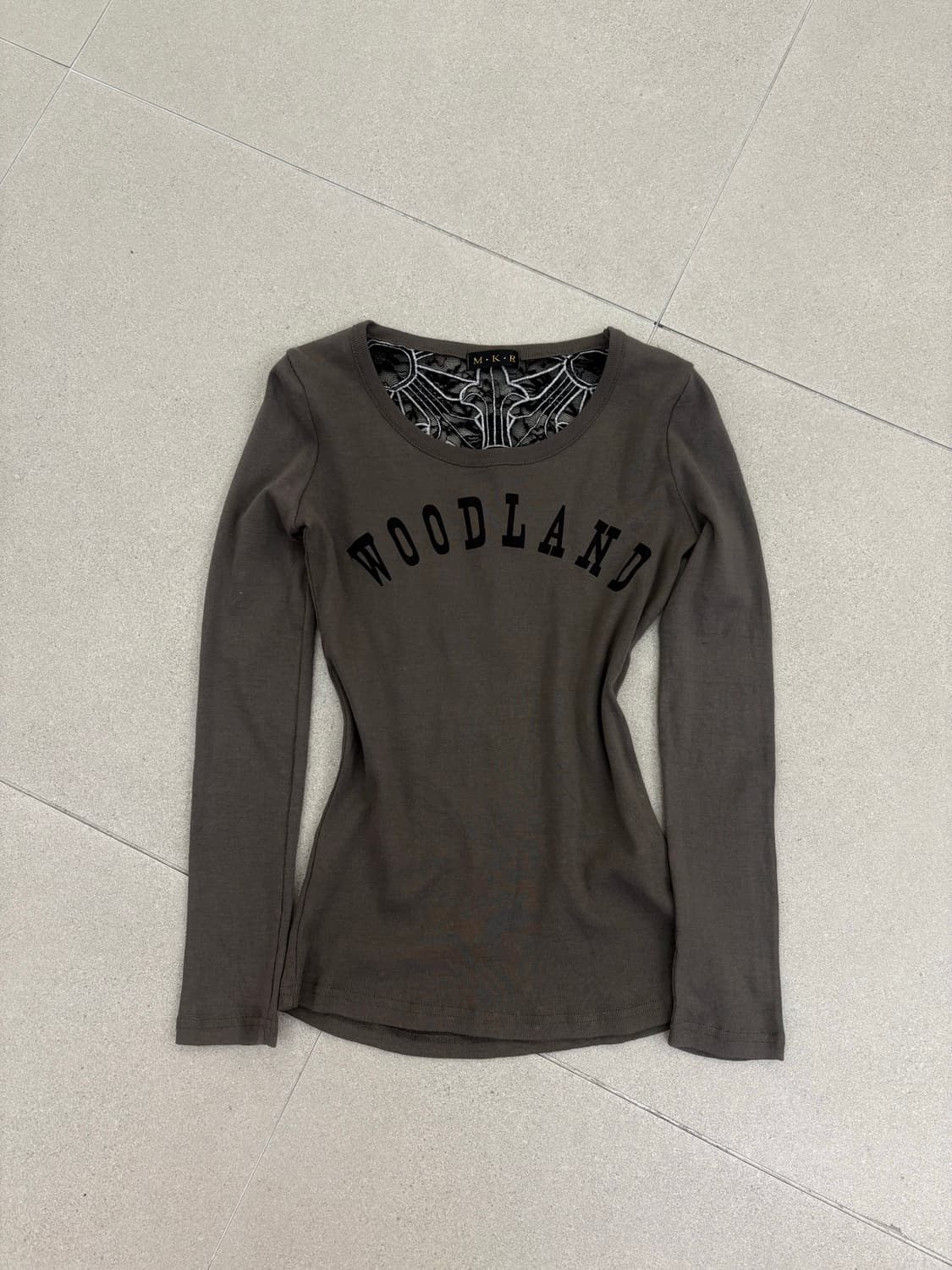 mkr 카키 y2k 시스루 롱슬리브 상품이미지2