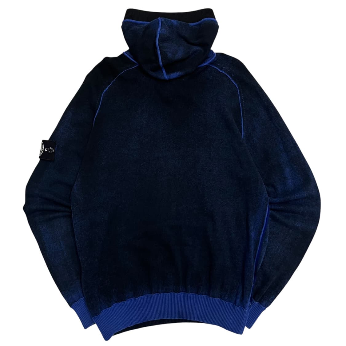 스톤아일랜드 블루 데미지 사이드와펜 후드 M 상품이미지4