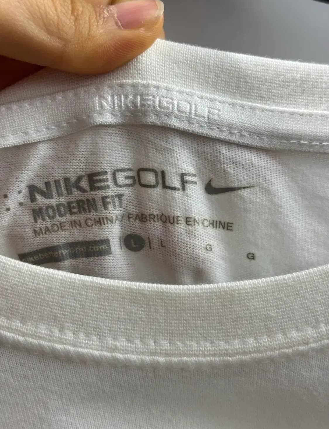 L) 나이키 골프 화이트 GOLF 빅로고 반팔 티셔츠 모던핏 2.0 상품이미지5