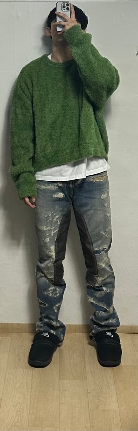 노매뉴얼 크롭 헤어리 니트 상품이미지5