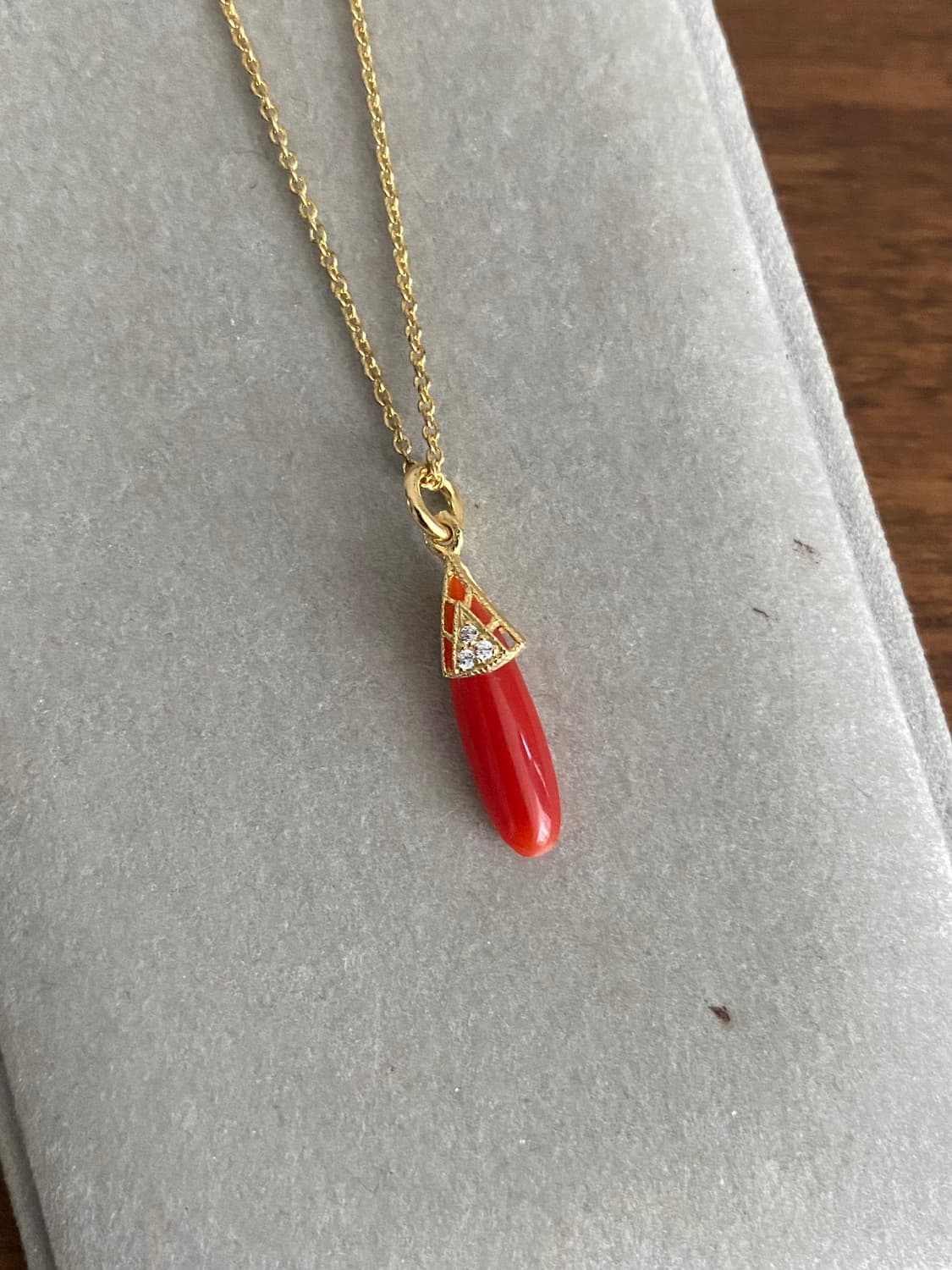 천연 산호 펜던트 실버 목걸이(925) 상품이미지3