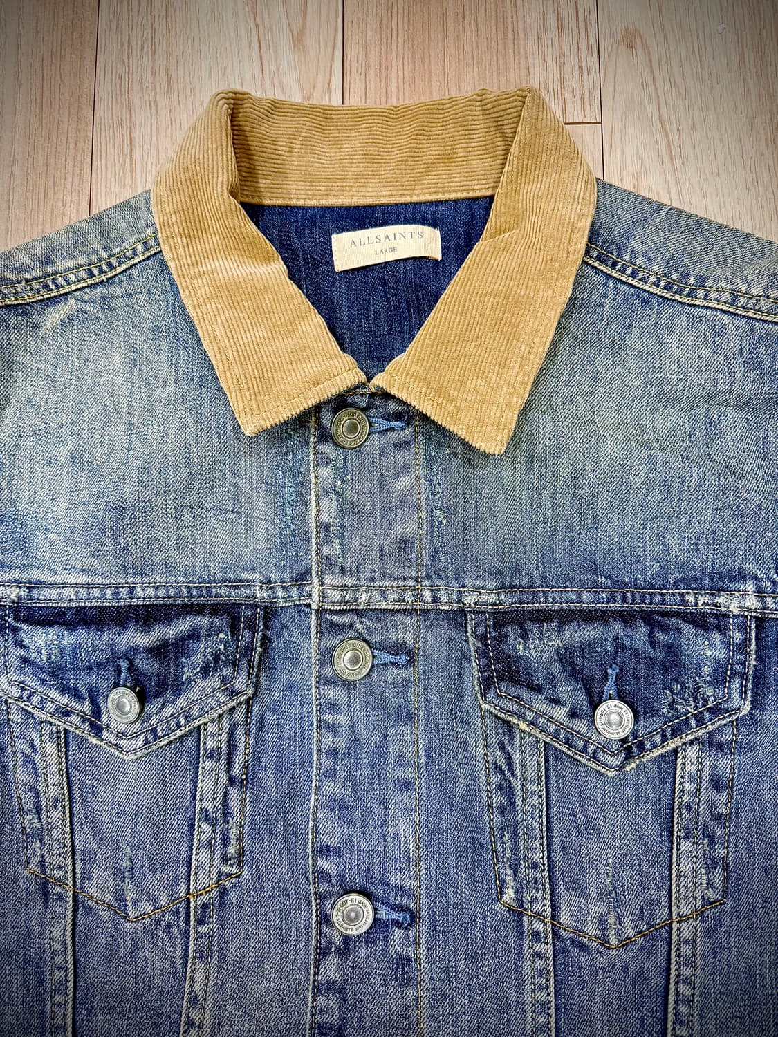 올세인츠 데님 트러커 자켓 (코듀로이 카라 / 3세대 타입) 상품이미지2