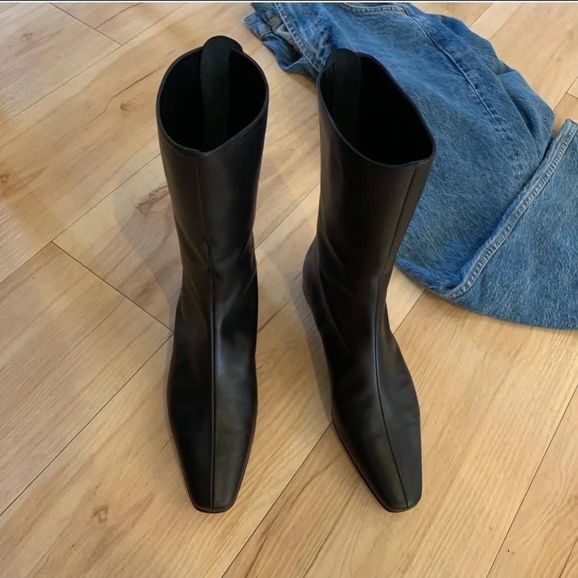 수제가죽 하프 부츠 화이트 245 상품이미지6