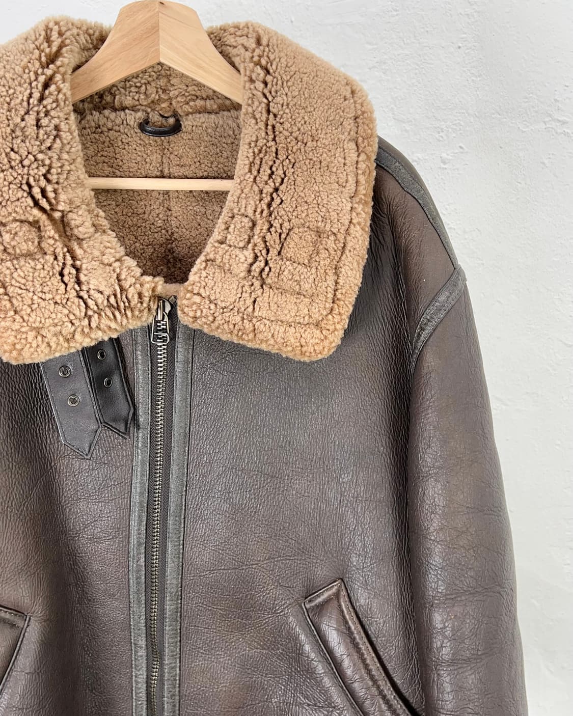 스투시 90s 부틀렉 b-3 쉽 레더 자켓 상품이미지4