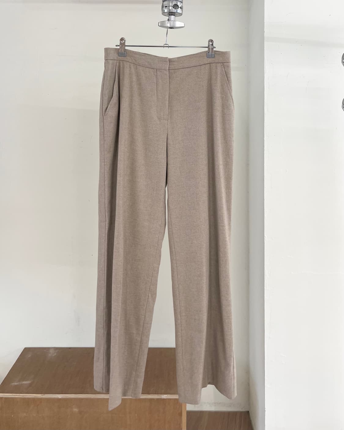 막스마라 베이지 와이드 레그 트라우저 상품이미지1