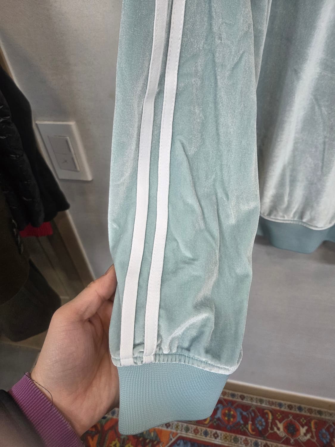 널디 벨벳 트랙 맨투맨 L 오버핏  상품이미지5