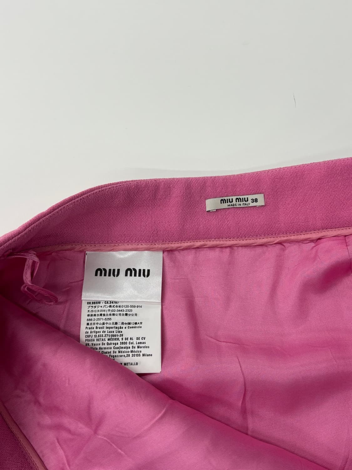 Miu Miu 미우미우 핑크 자수 미니 울 스커트 상품이미지9