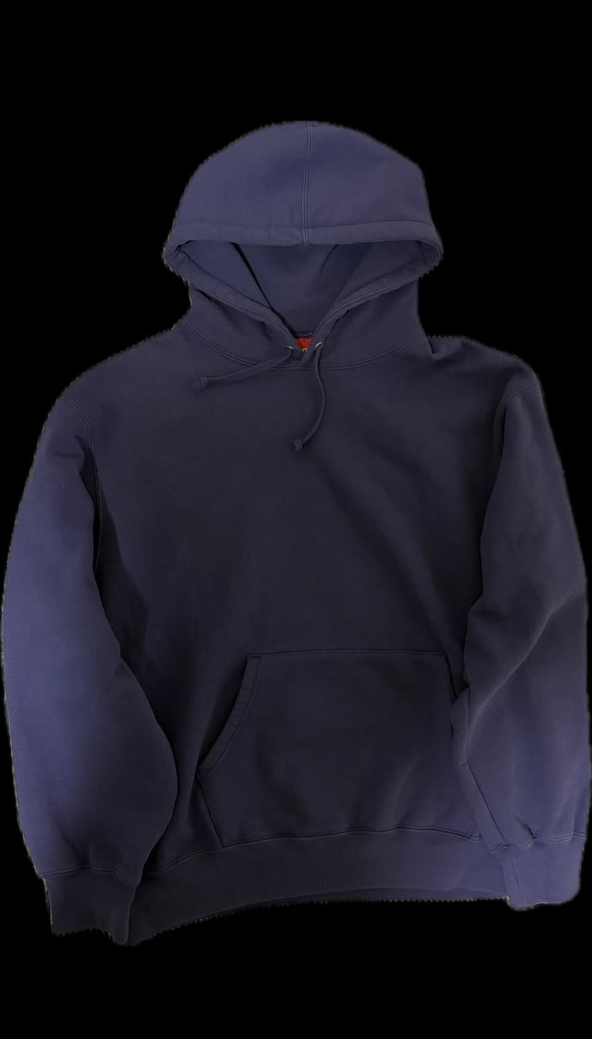 슈프림 사틴 아플리케 후드 스웨트셔츠 워시드 네이비 상품이미지7