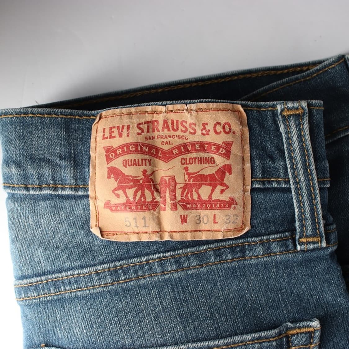 리바이스 511 슬림 스트레이트 중청 데님 팬츠 30 상품이미지6