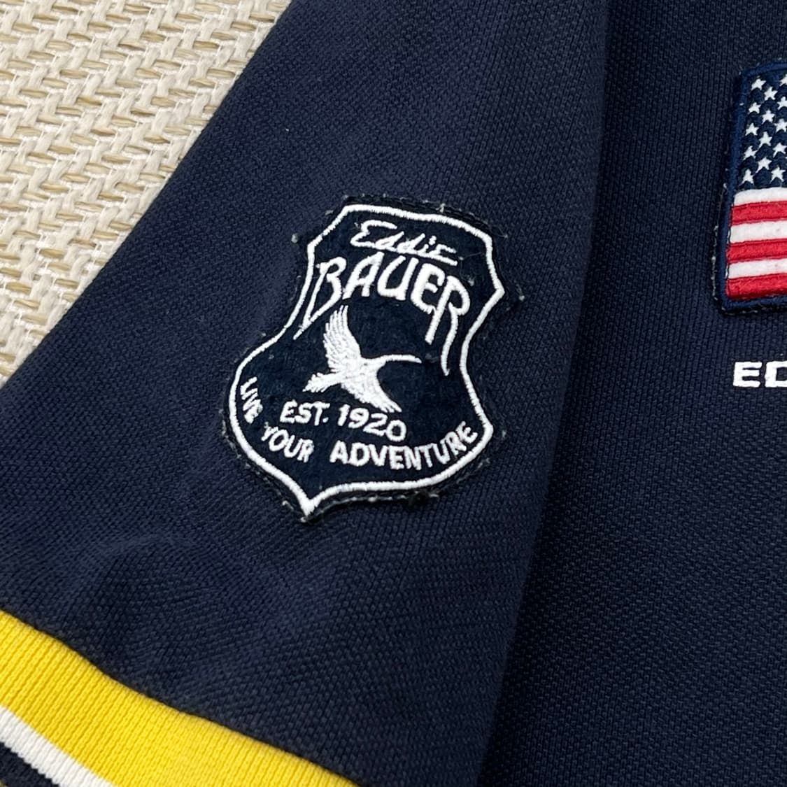 에디바우어 성조기 패치 반팔카라티 r3486 상품이미지5