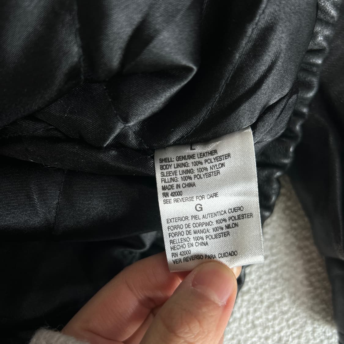 Vtg 레더 가죽자켓 봄버 L 상품이미지3