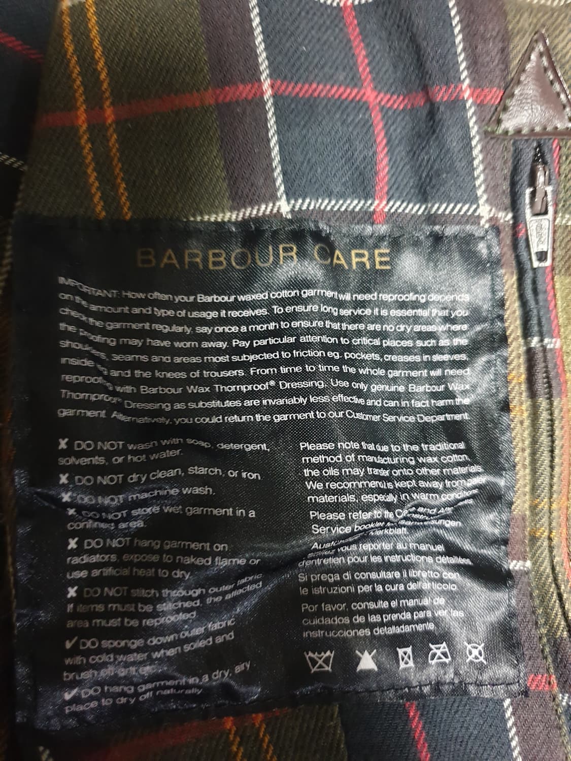 (빈티지) BARBOUR 바버 비드넬 클래식 왁스 자켓 올리브(EU42) 상품이미지7