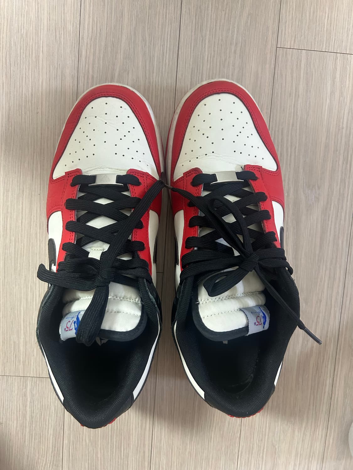나이키 x NBA 덩크 로우 레트로 EMB 블랙 앤 칠리 레드 상품이미지1