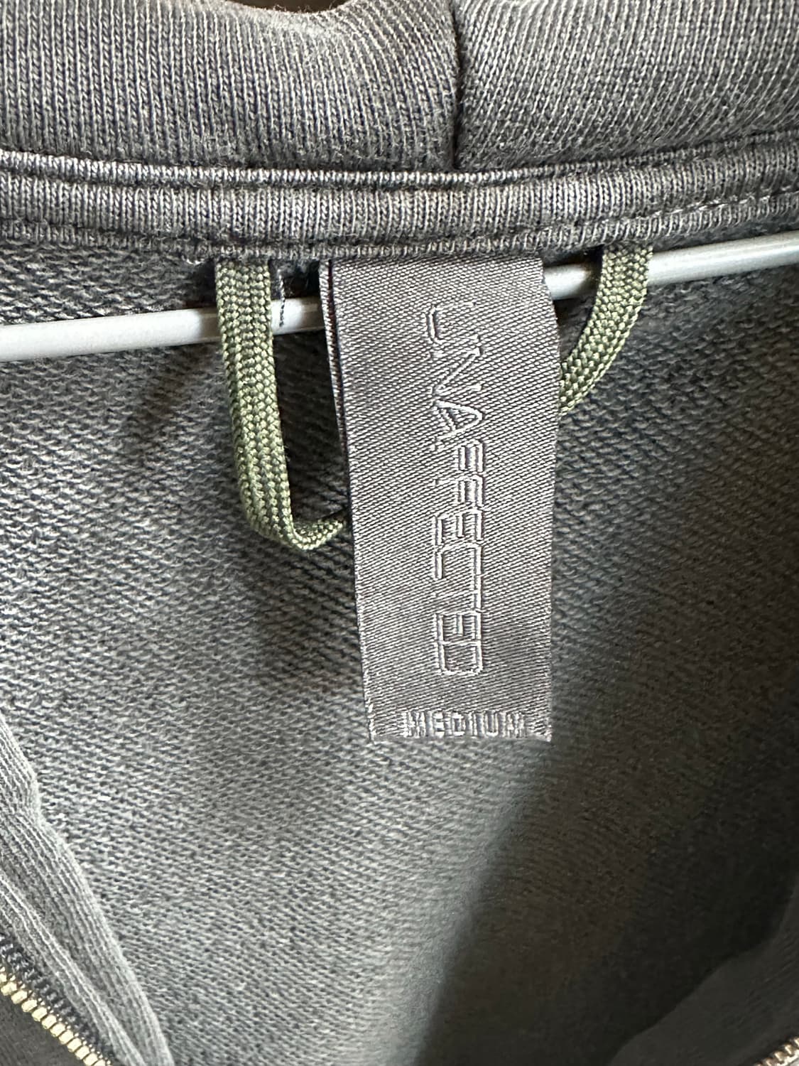 UNAFFETED 워시드 2WAY 후드집업 차콜 그레이 상품이미지2