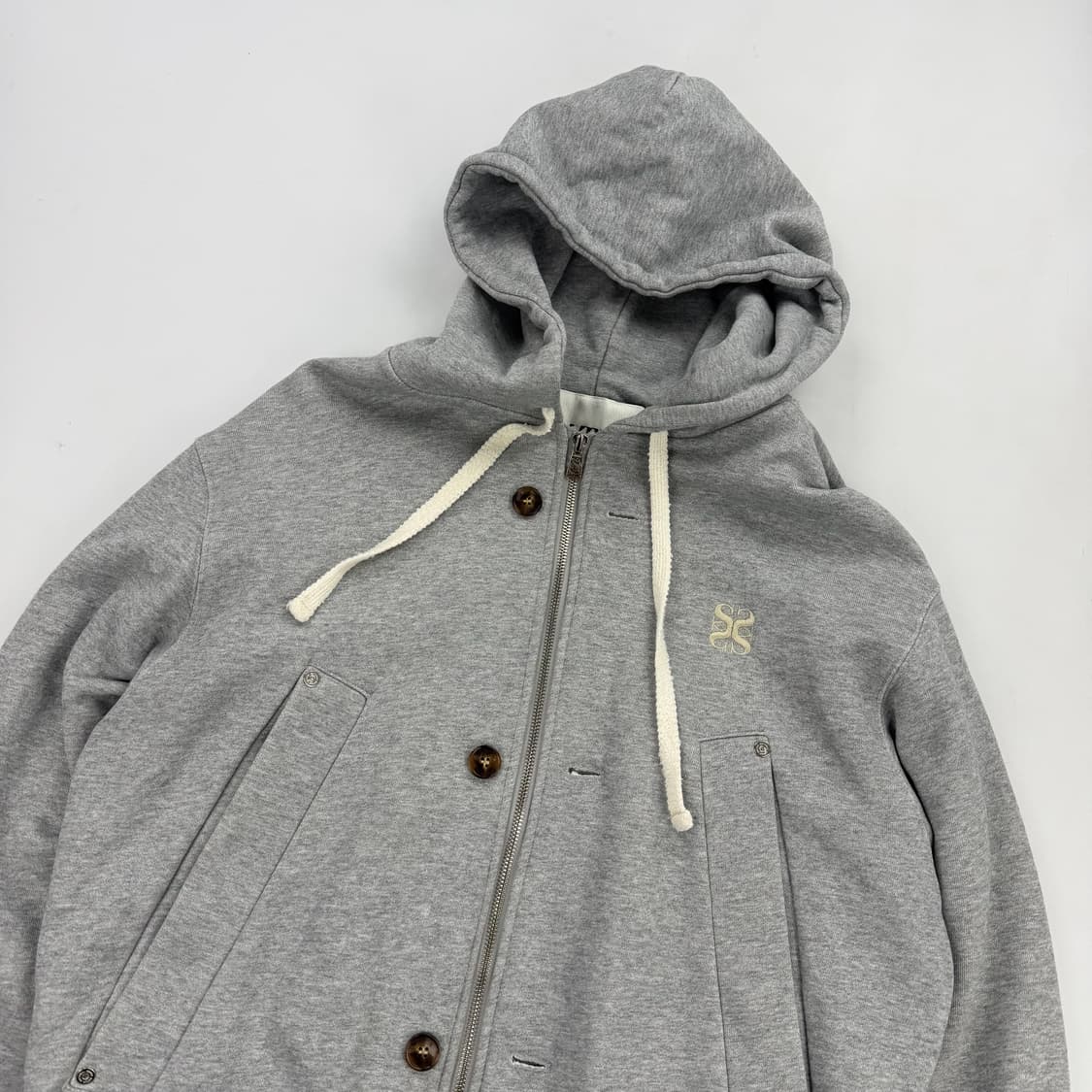 세터 테오 코튼 올 데이 후드 집업 멜란지 그레이 상품이미지3