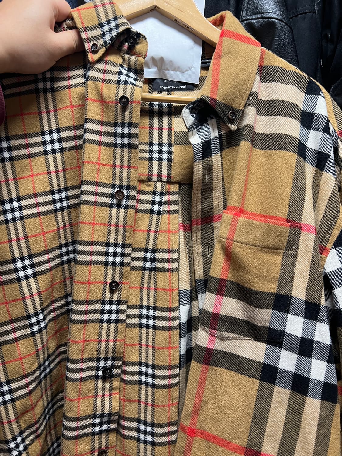 고샤 버버리 체크 셔츠 허니m 상품이미지1