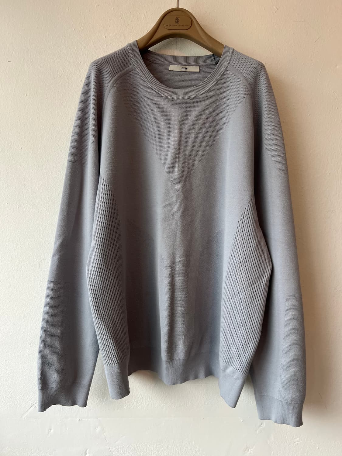 시스템 남성 인디블루 라운드니트 간절기니트 상품이미지2