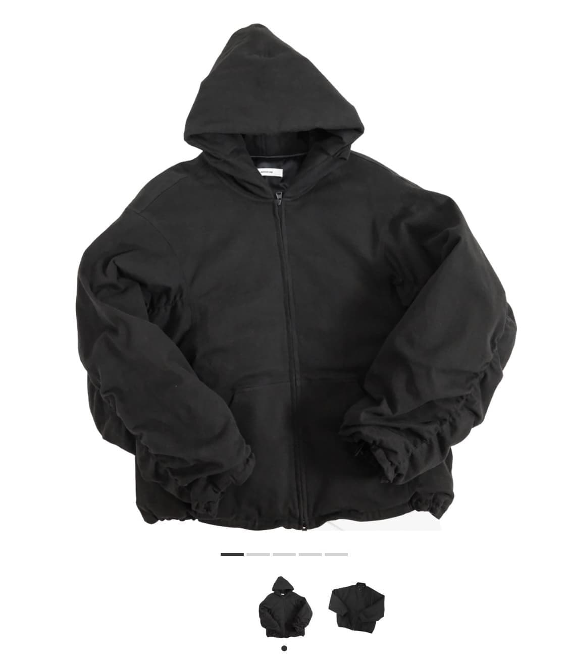 논노드 셔링 봄버 블랙 1 사이즈 상품이미지1