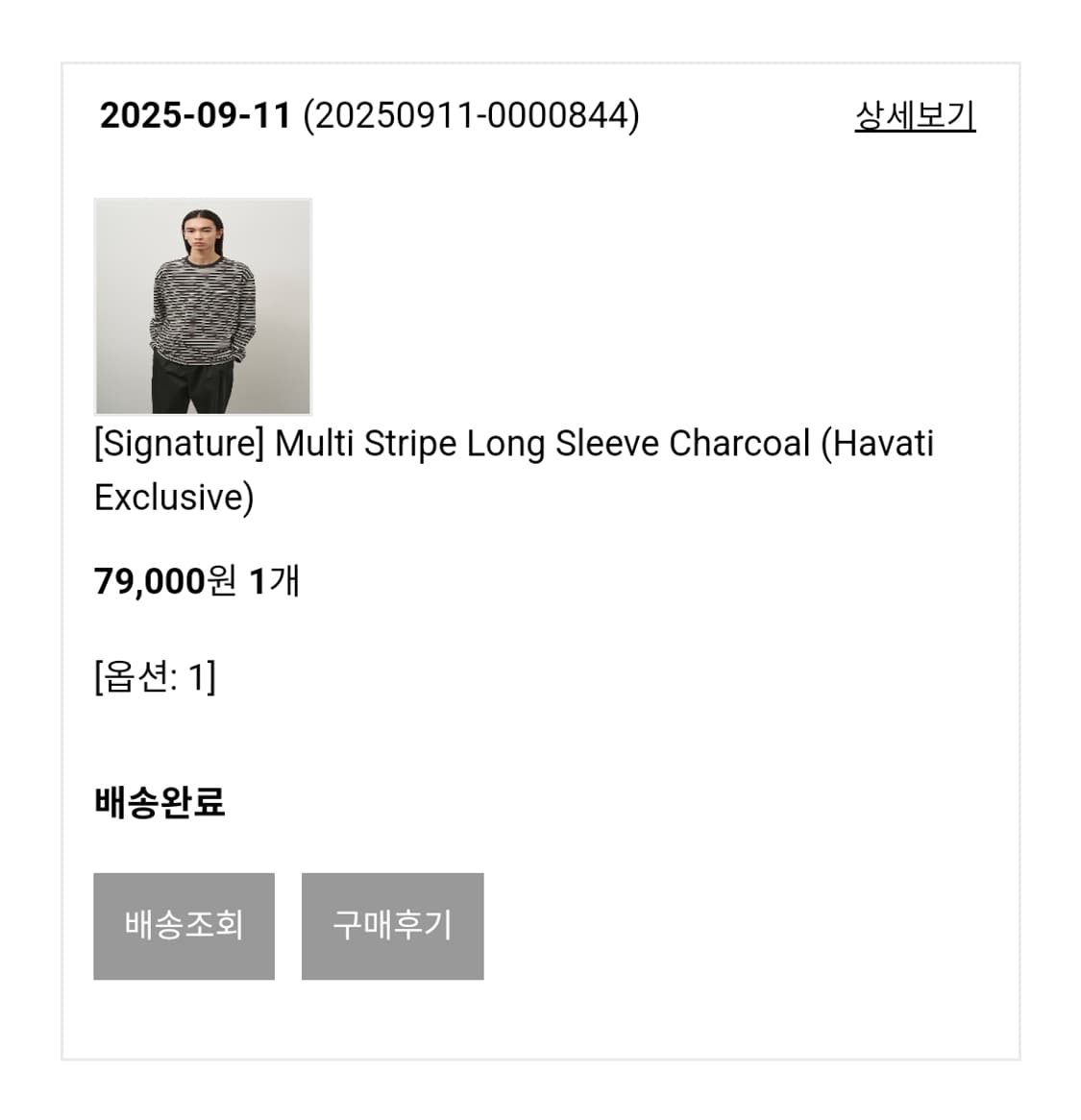 [1] 러프사이드 멀티 스트라이프 롱슬리브 차콜 하바티 상품이미지2
