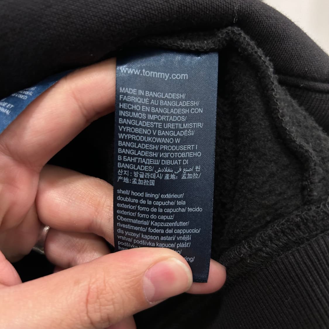 타미 진스 스몰 와펜로고 헤비코튼 기모 후드집업 상품이미지4