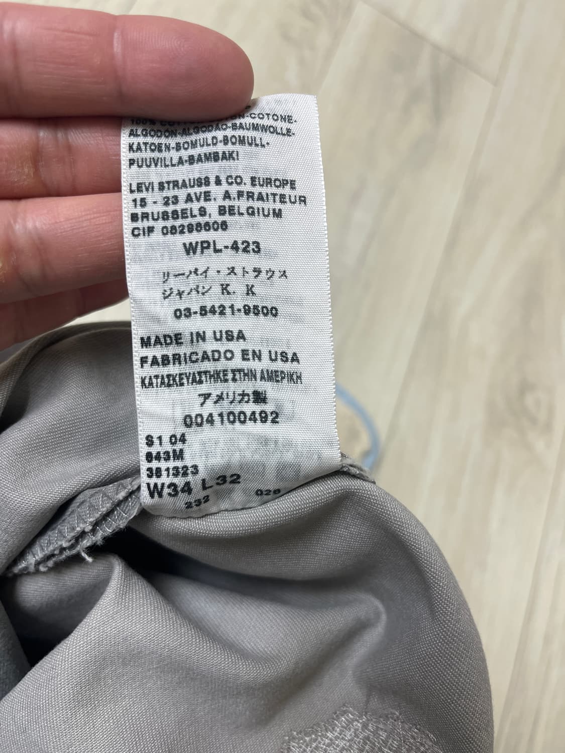 리바이스빈티지클로딩 LVC Drenched Grey Chino 34X32 상품이미지10