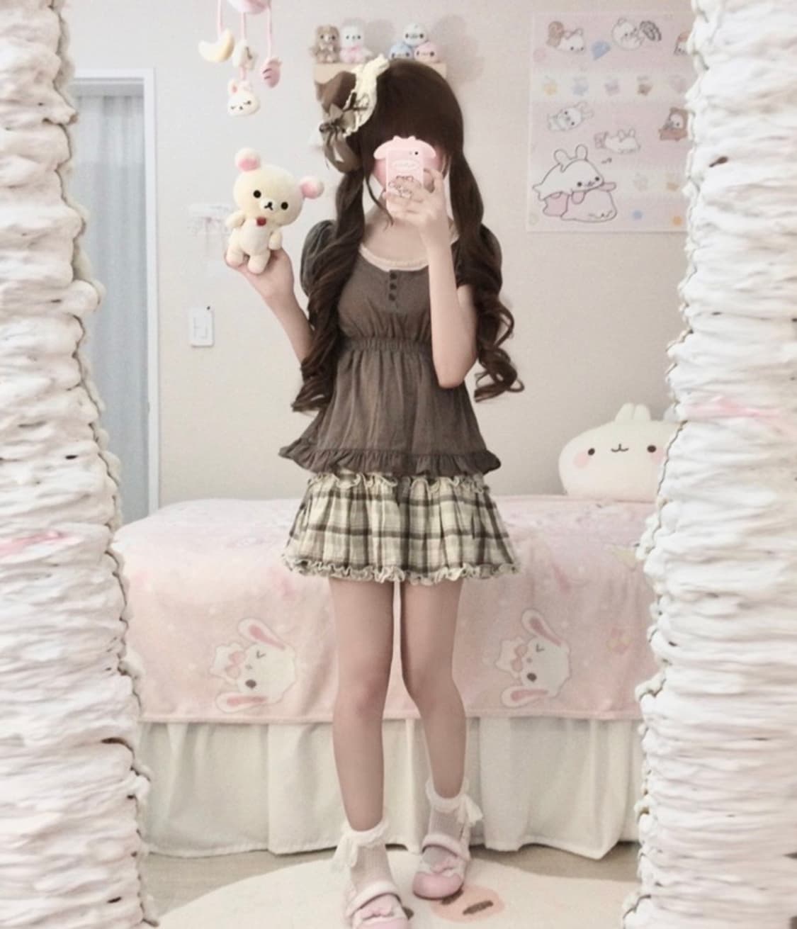 스너그 하치 블라우스 브라운 상품이미지8