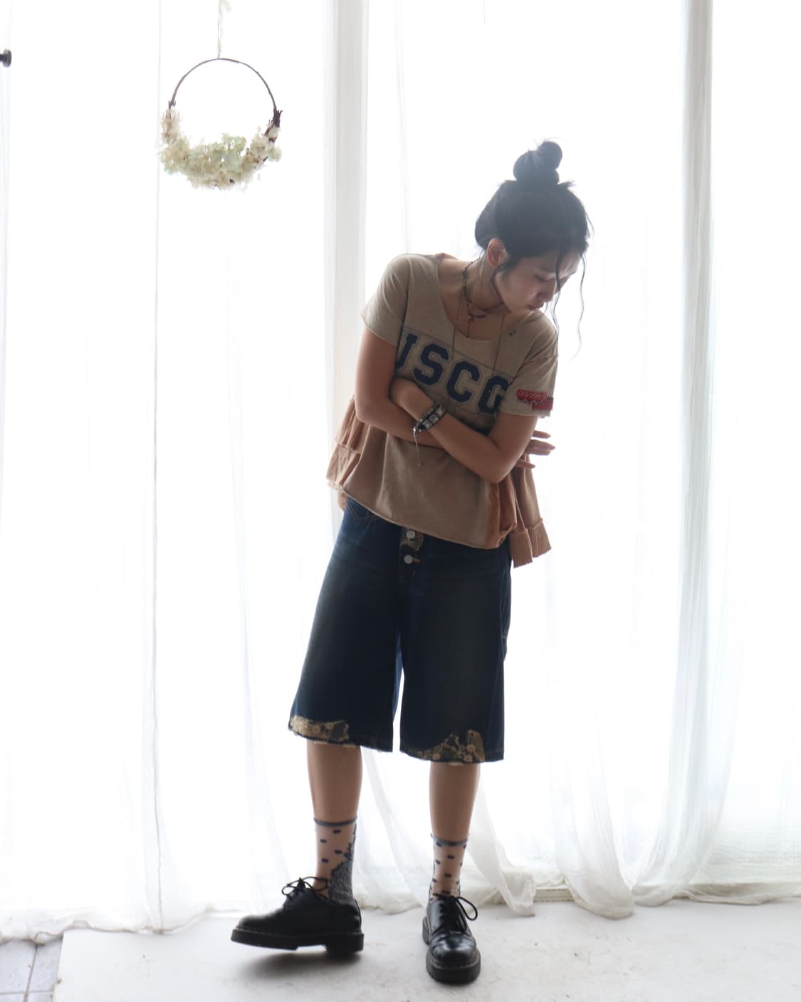 [Beams Boy] Rework College Frill T-Shirt 상품이미지8