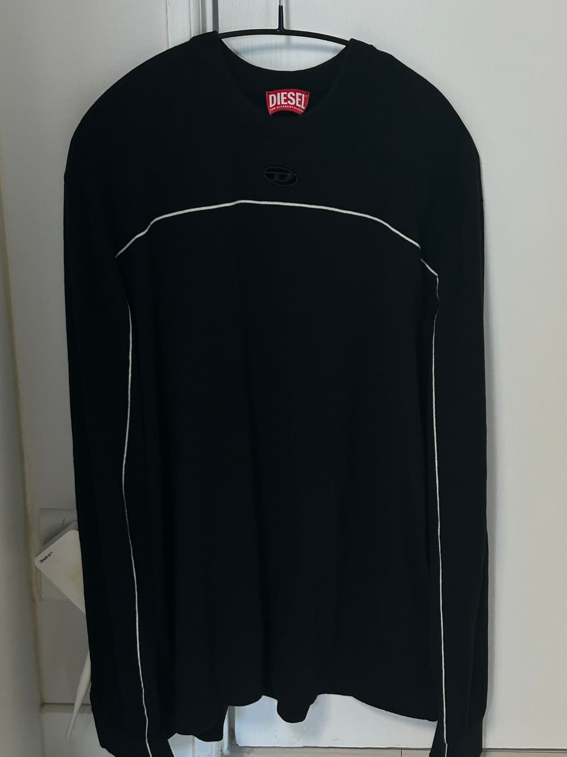 새상품 디젤 Jumper In Silk Blend With Piping  상품이미지1