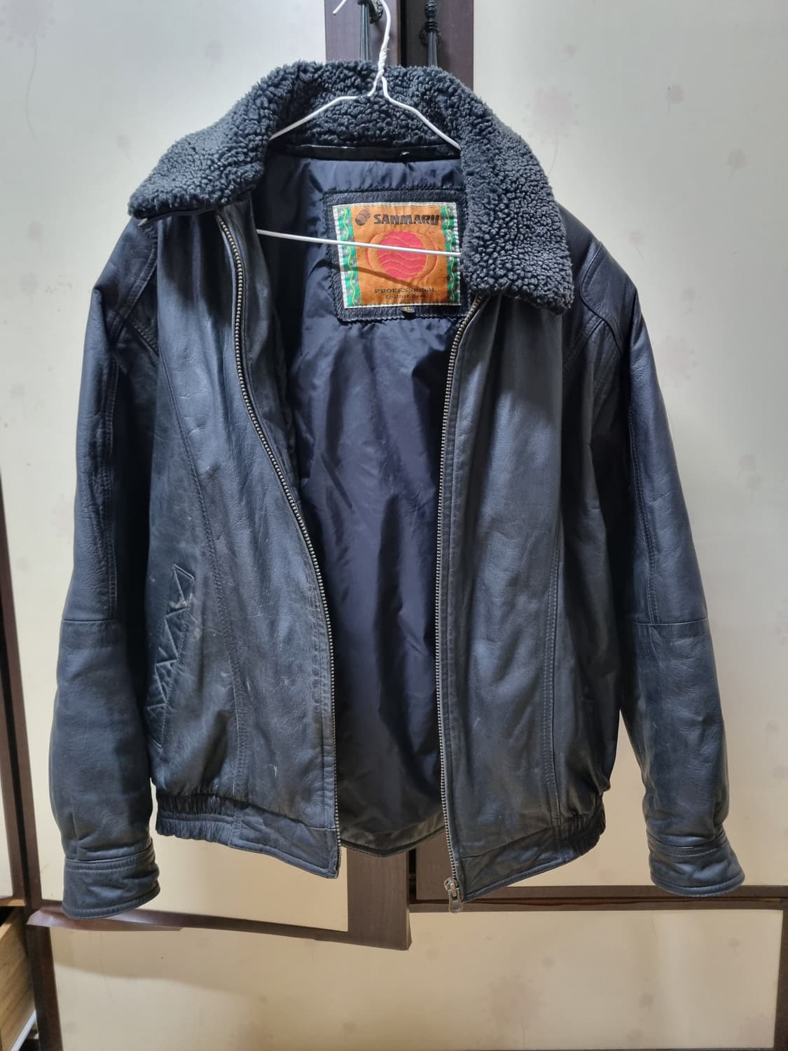 [XL] 산마루 소가죽 리얼레더 라이더 자켓 가죽자켓 양 말 카우 105 상품이미지2