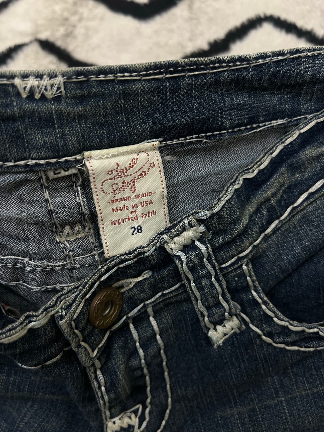 [28]트루릴리전 조이 슈퍼 T 데님팬츠/진청/스판 상품이미지4