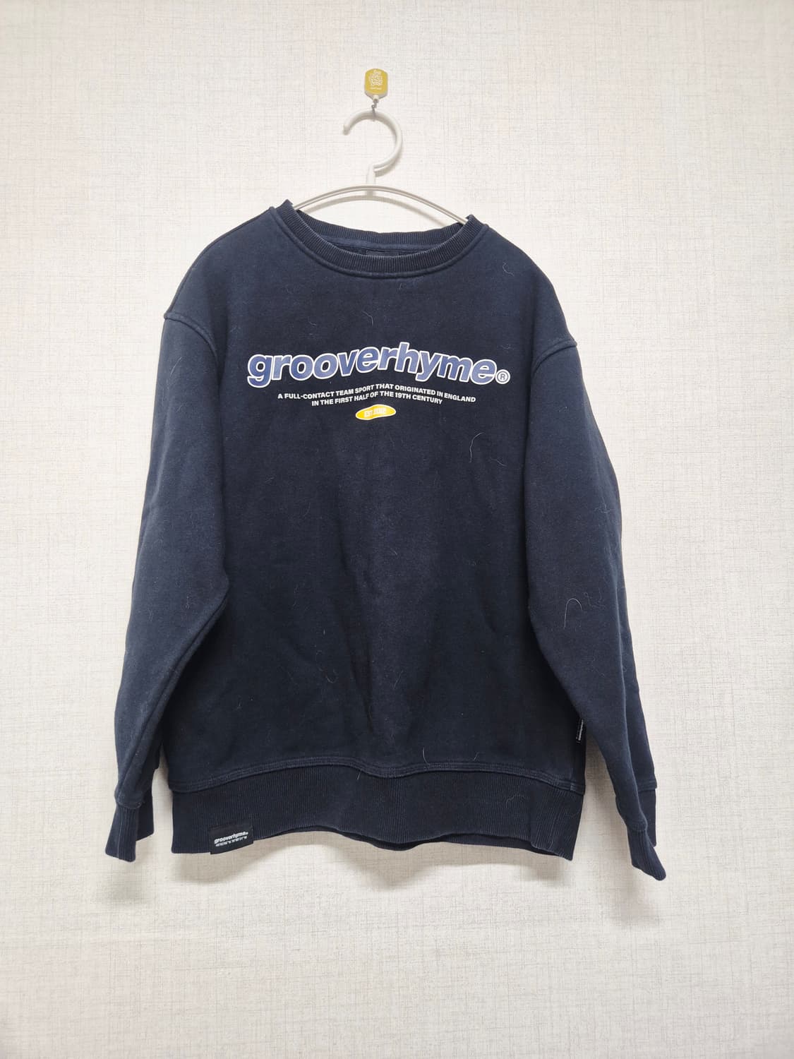 grooverhyme 네이비 맨투맨 티셔츠 상품이미지1