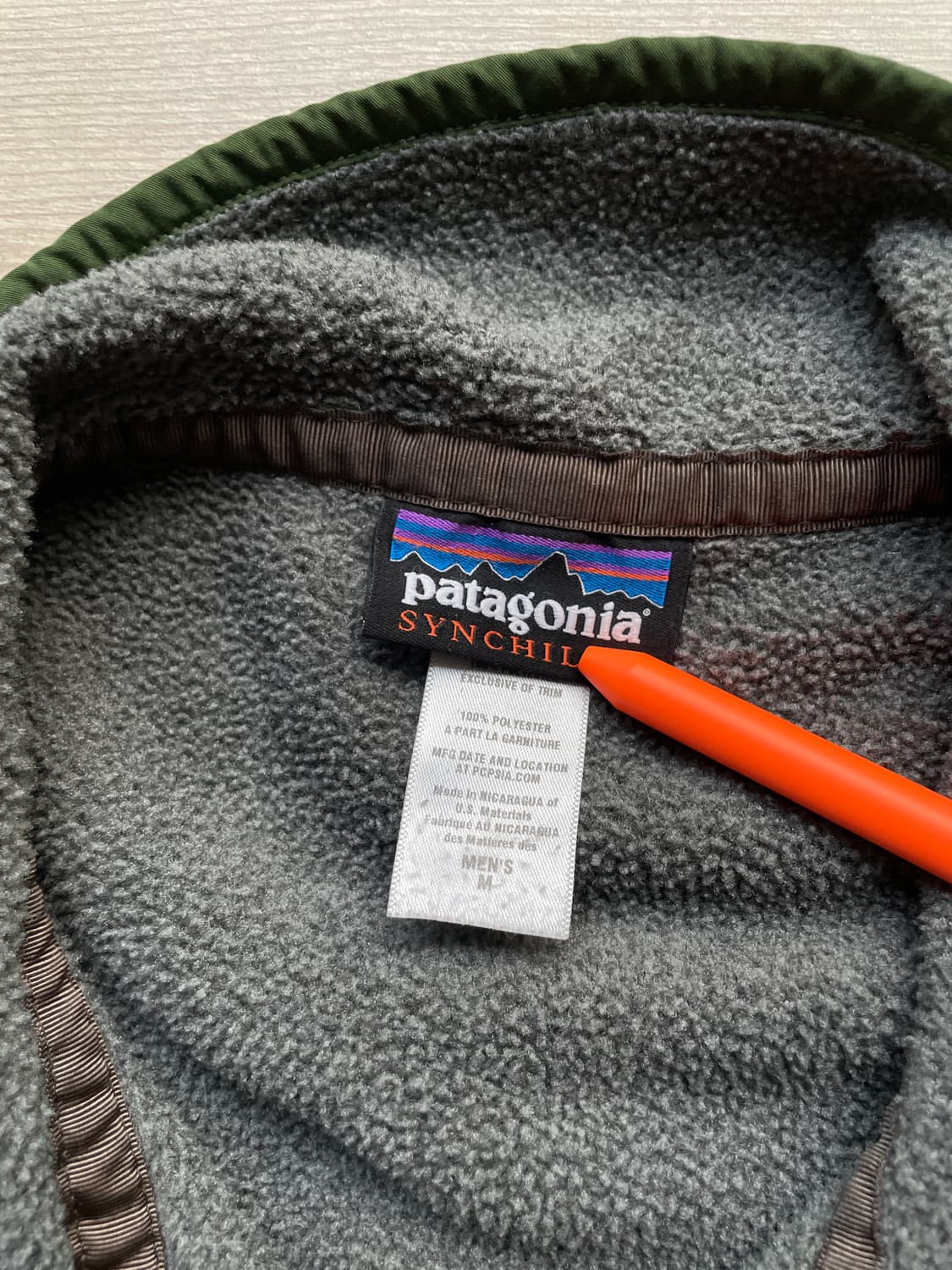 파타고니아 신칠라 그레이 그린 rare patagonia 빈티지 상품이미지3