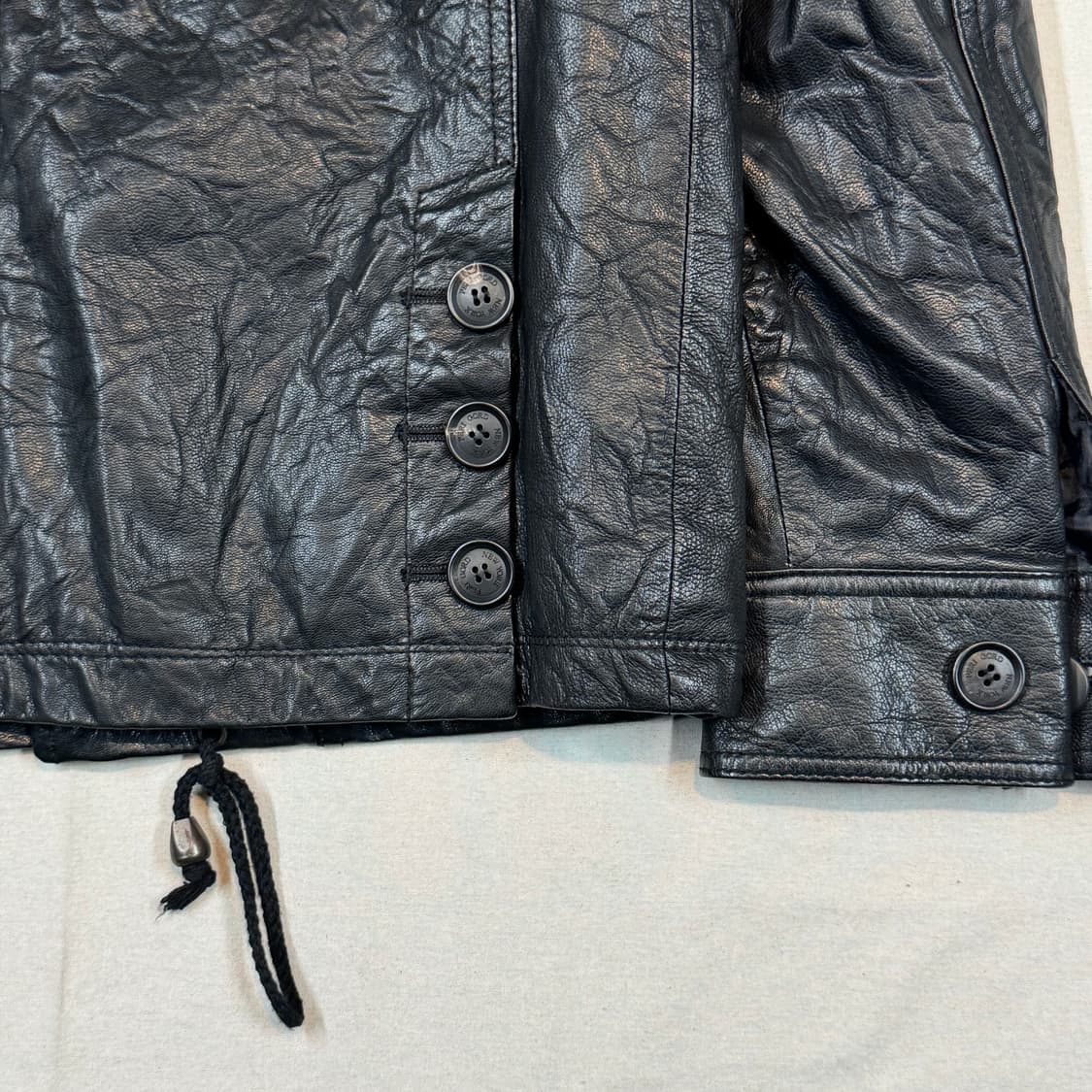 L) 양가죽 블랙 레더 필드 자켓 상품이미지6