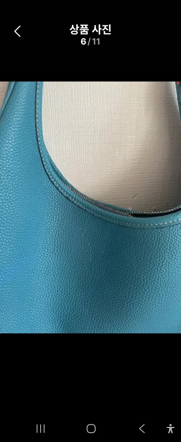 (정품)Hermes 에르메스 가오 호보 숄더백 블루진컬러예요! 상품이미지8