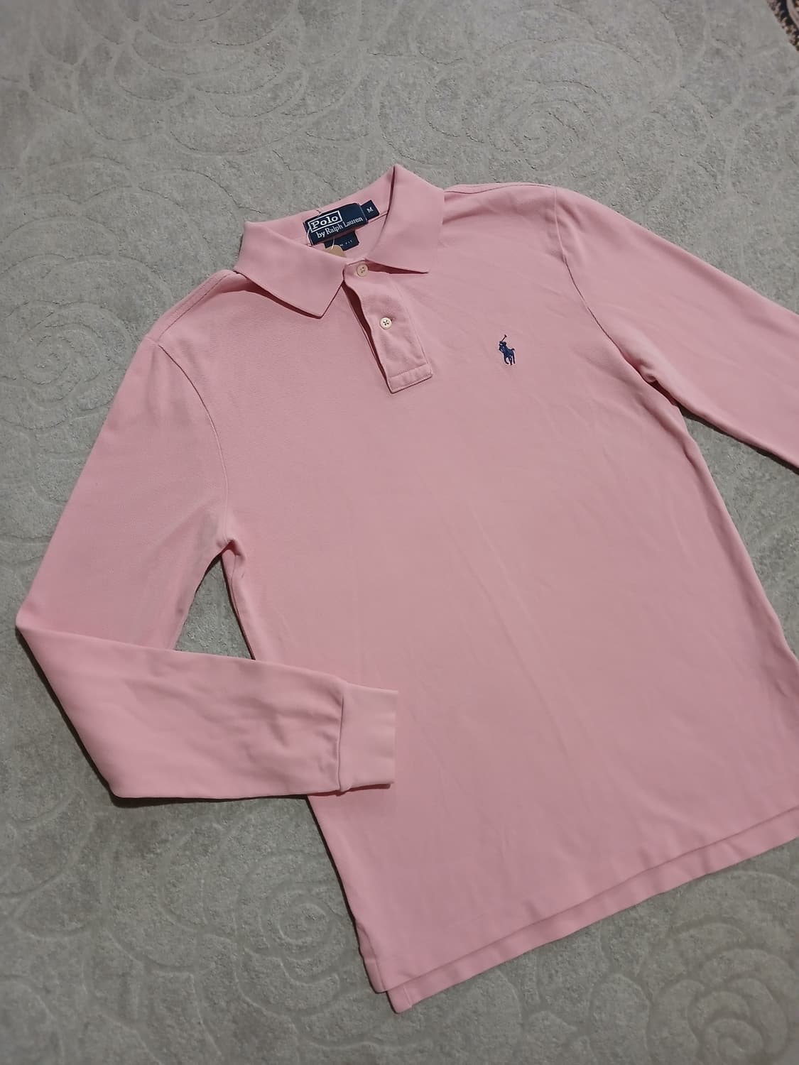 폴로 랄프로렌 핑크 긴팔 카라티 M 상품이미지2