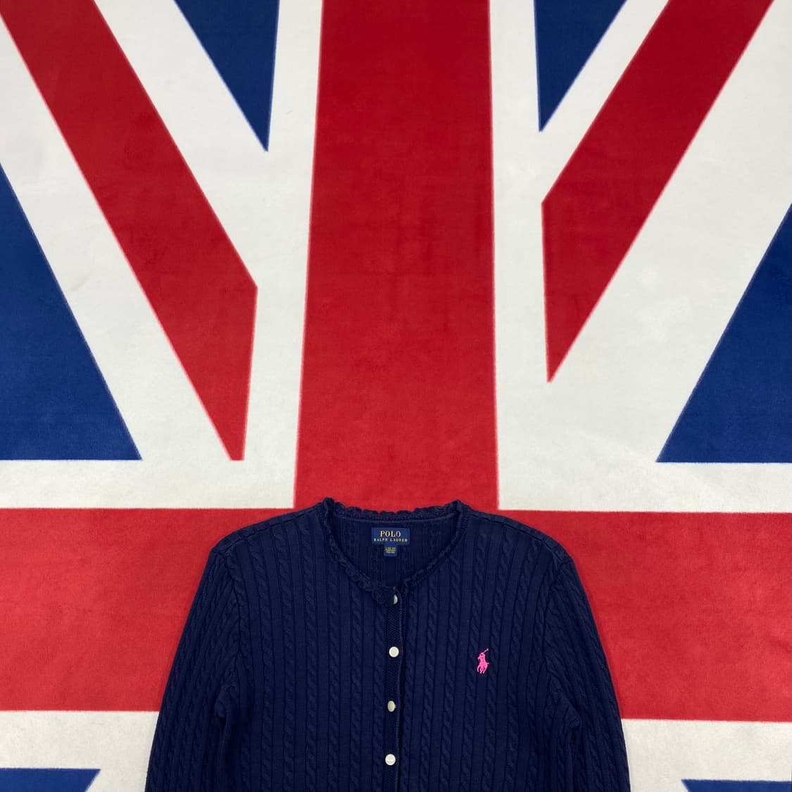 폴로 딱붙핏 가디건 실측 44-55 상품이미지2