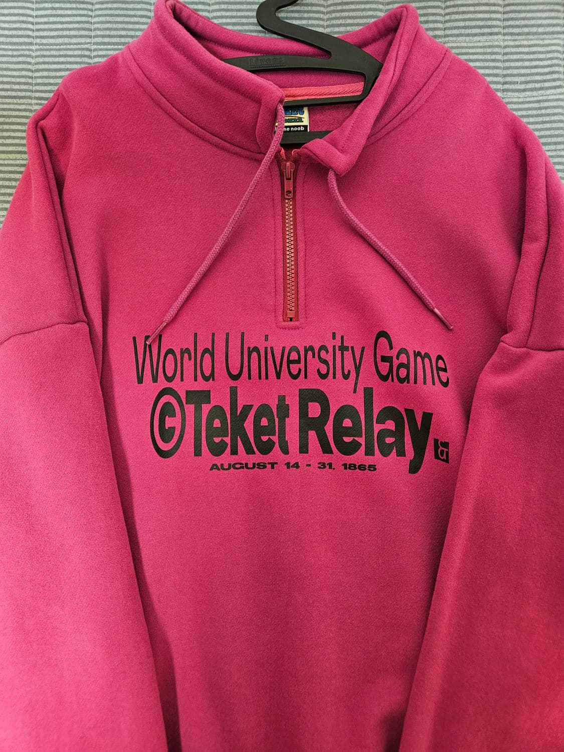 테켓 하프집업 반집업 마젠타 핑크 상품이미지1