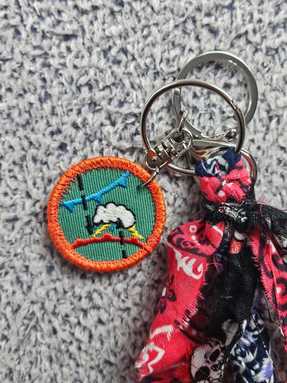 핸드메이드 커스텀 패치 반다나 카라비너 키링 ( OS ) / 10876 상품이미지4