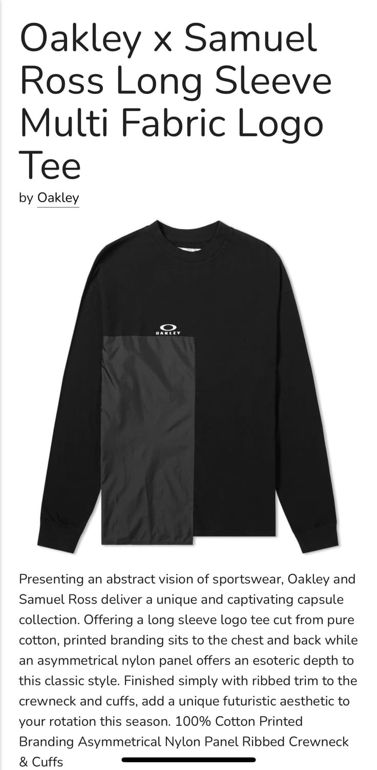 오클리 X 사무엘로스 롱슬리브 상품이미지5