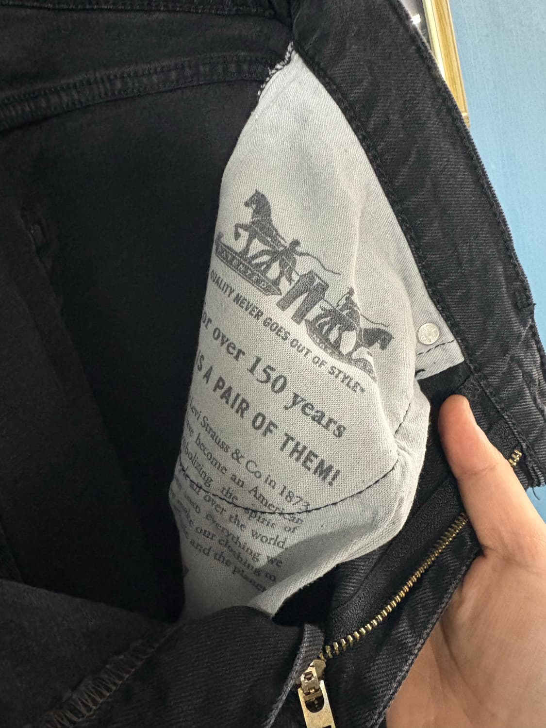 00’s Levis black 505 denim pant. 상품이미지5