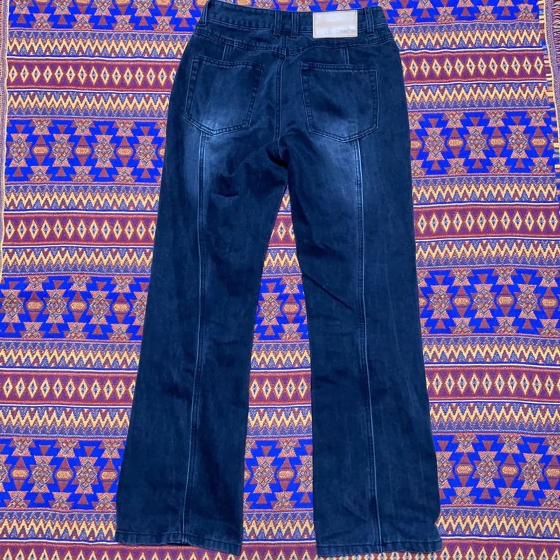 [29~30인치] 인사일런스 세미 플레어 흑청바지 상품이미지3