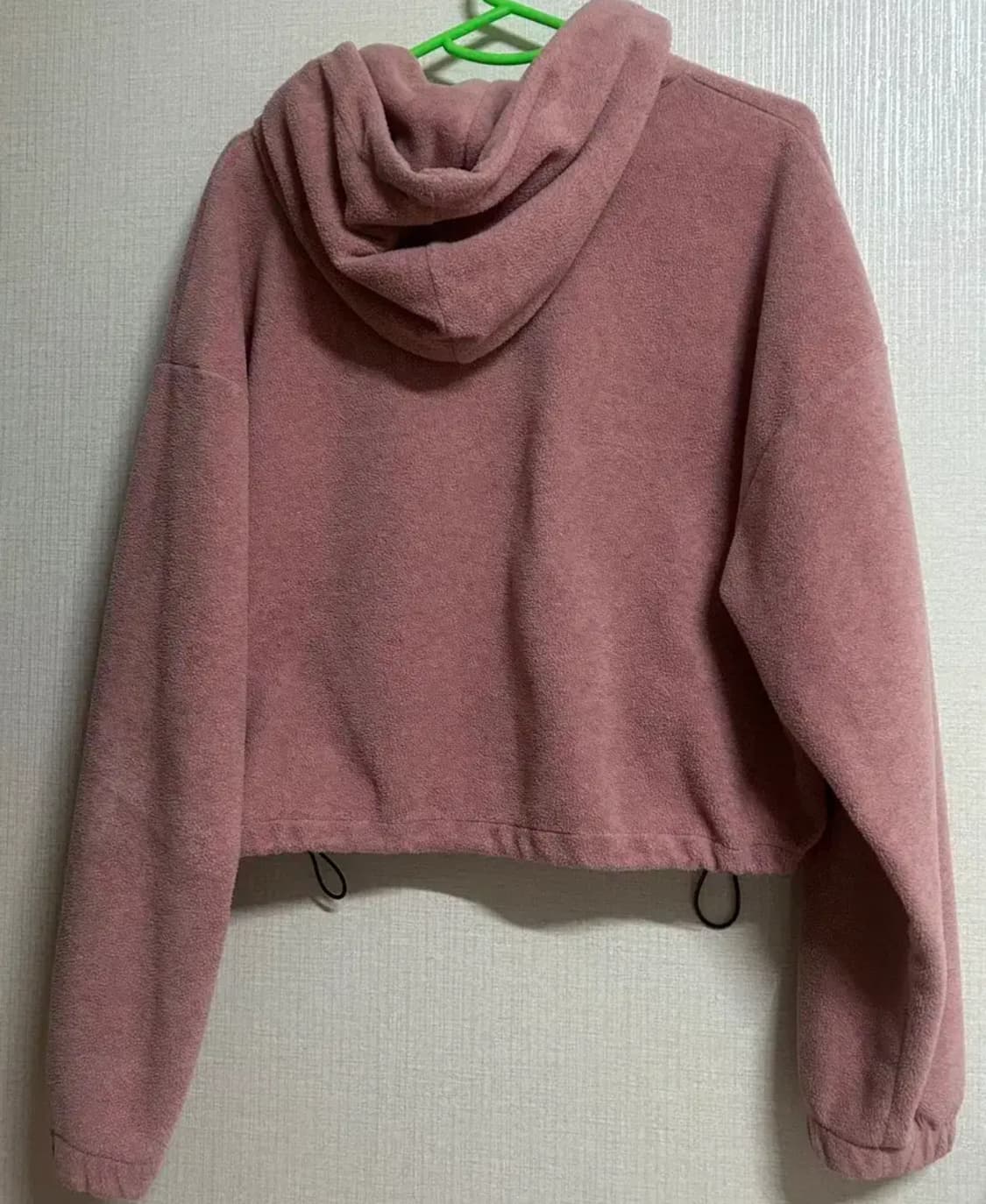 스컬프터 플리스 크롭 핑크 후드 사이즈 프리 상품이미지2