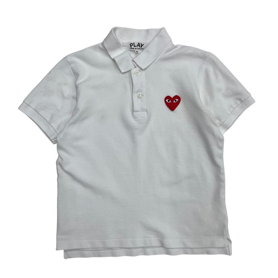 꼼데가르송 하트와펜 화이트 카라 반팔 M 상품이미지2