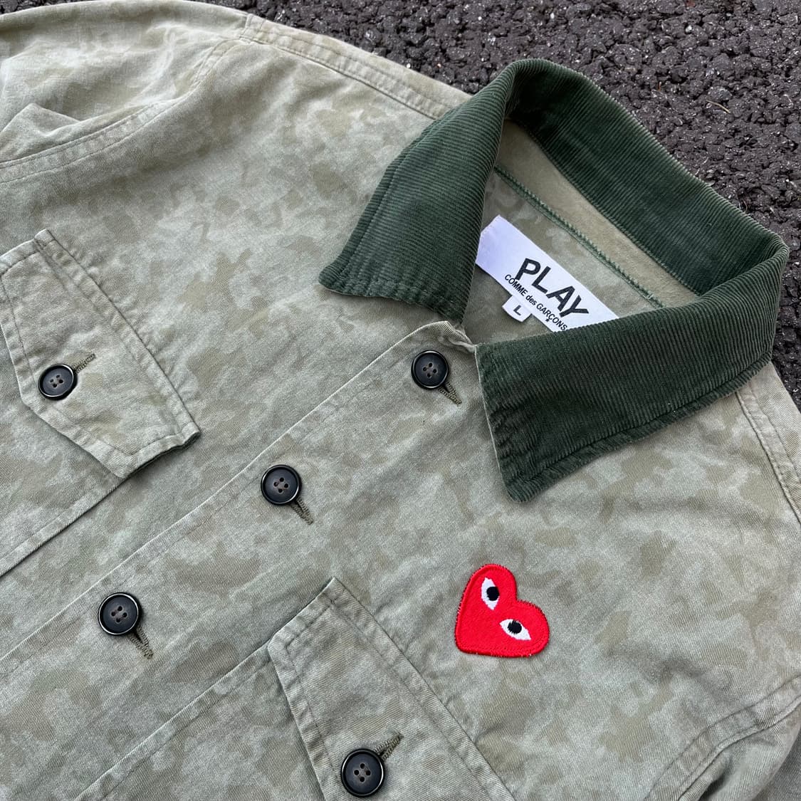 CDG PLAY Corduroy Collar Work Shirt 상품이미지2