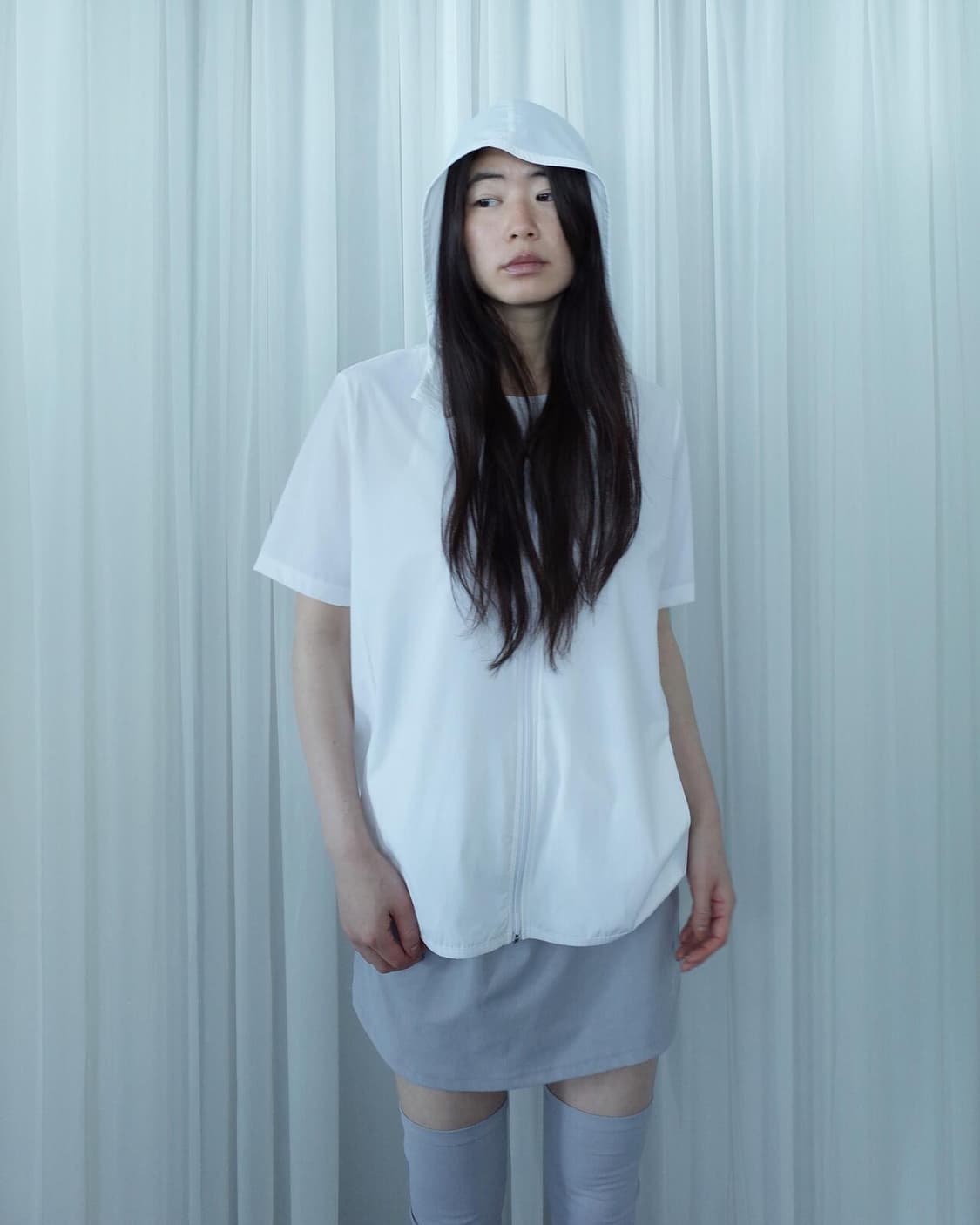 지초이컴포트 데일리 워터프루프 집 후디 화이트 (1) 상품이미지1