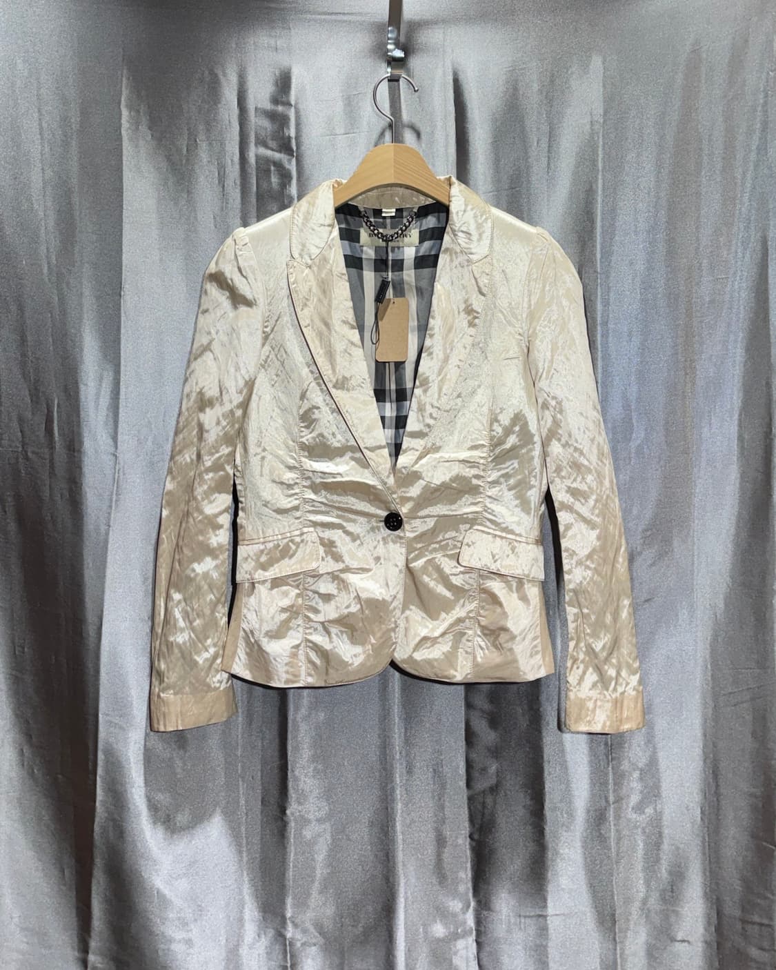 S 버버리 우먼스 글로시 골드옐로우 블레이저 상품이미지2